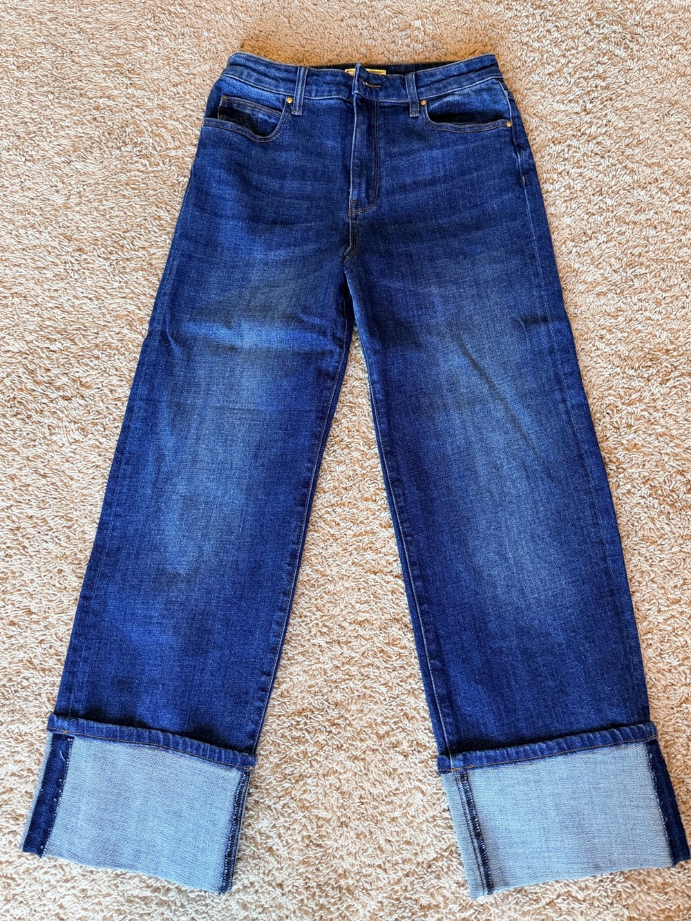 KUT from the Kloth Sienna High Rise Wide Leg Cuffed Jeans Size 2